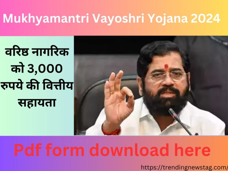 (Form PDF) Mukhyamantri Vayoshri Yojana 2024: वरिष्ठ नागरिक को 3,000 रुपये की वित्तीय सहायता