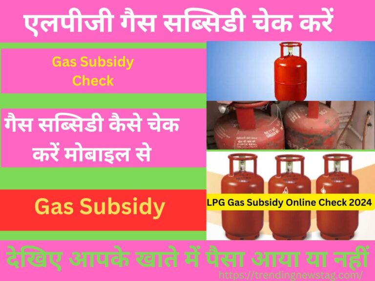 LPG Gas Subsidy Check 2024